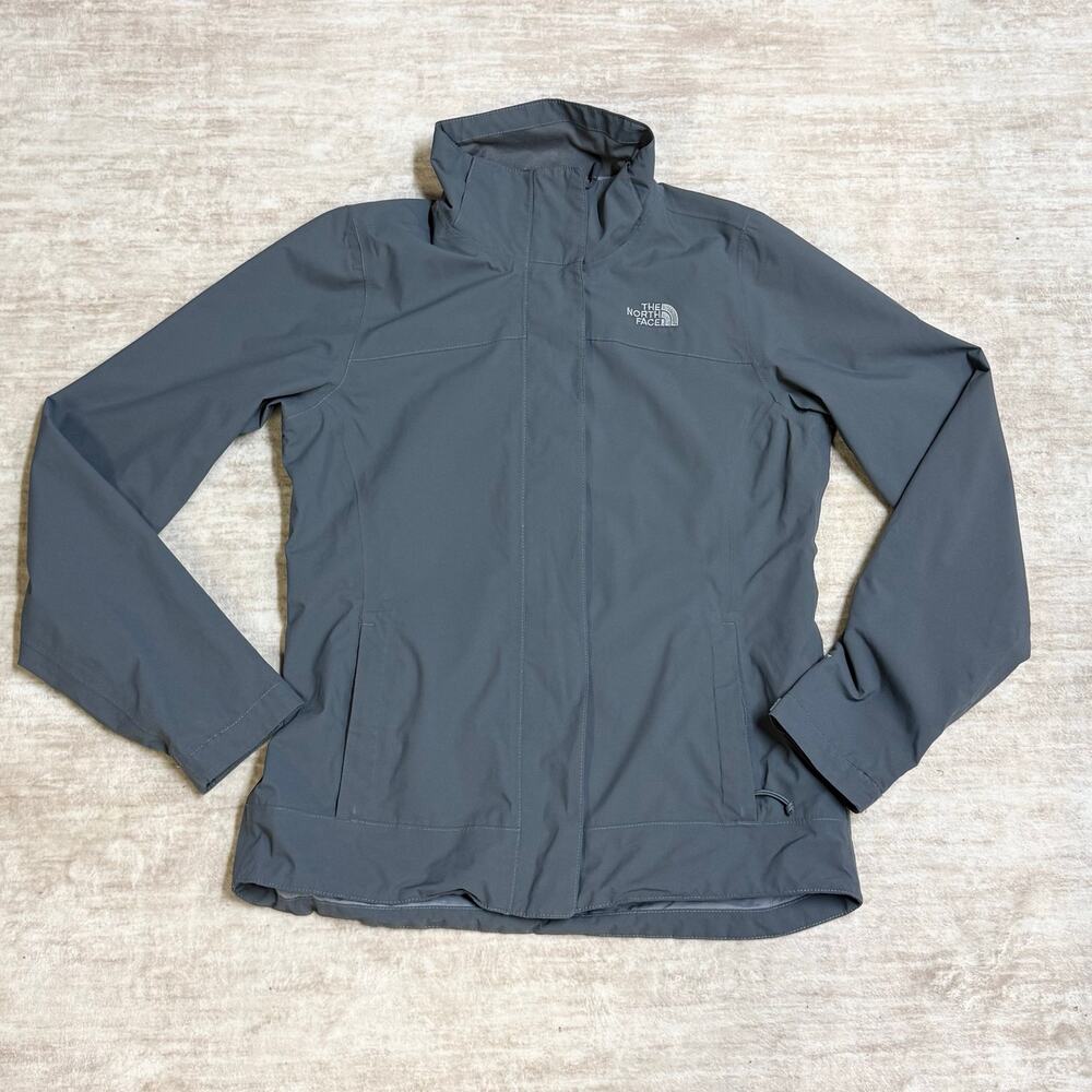 The North Face Womenβs Small Dry Vent Gray Zip-up Jacket Coat Fall Rain Winter